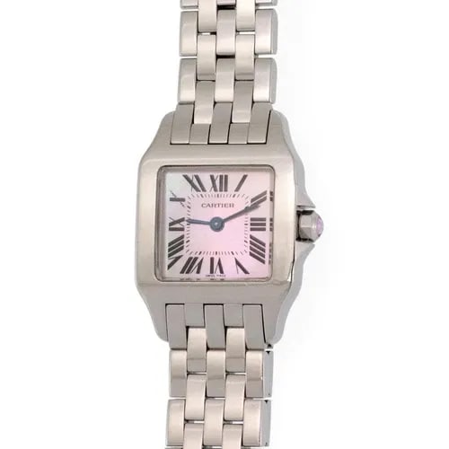CARTIER SANTOS DEMOISEL LADIES MOP QUARTZ WRIST WATCH 706499 (1 of 2)