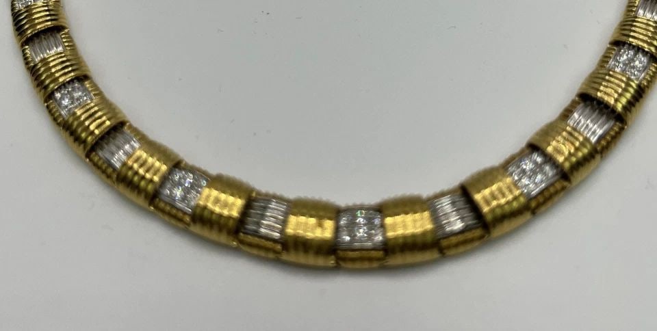 ROBERTO COIN 18K YELLOW GOLD DIAMOND NECKLACE 74.4 G (1 of 1)