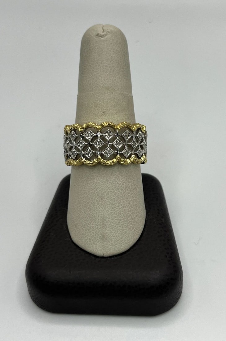 DIAMOND TWO-COLOR GOLD FILIGREE RING (1 of 2)