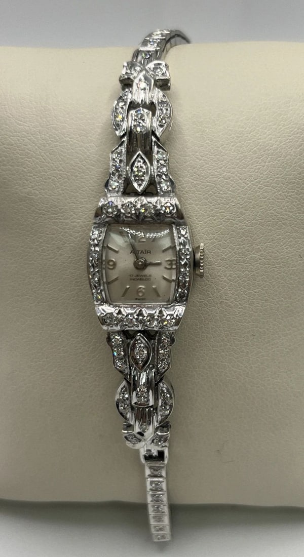 ALTAIR DIAMOND AND 14K WHITE GOLD LADIES WATCH SWISS MADE (1 of 2)