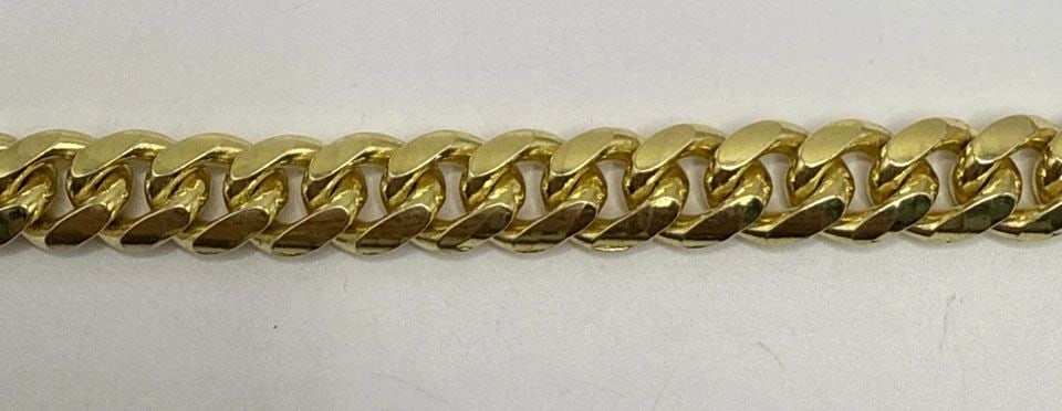 STERLING SILVER GOLD COLOR NECKLACE 24" CUBAN LINK (1 of 1)
