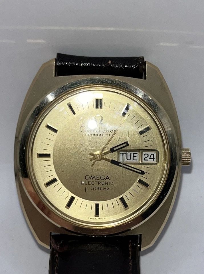 OMEGA 14K YELLOW GOLD-FILLED CONSTELLATION CHRONOMETER ELECTRIC 300HZ MENS WATCH: OMEGA 14K YELLOW GOLD CONSTELLATION CHRONOMETER ELECTRIC 300HZ MENS WATCH OMEGA 14K YELLOW GOLD CONSTELLATION CHRONOMETER ELECTRIC 300HZ MENS WATCH Omega C constellation Chronometer Electronic 300Hz M