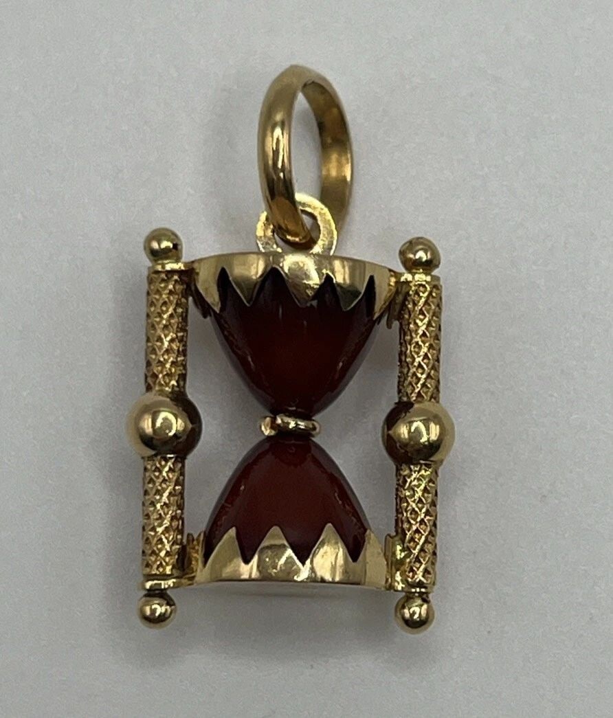 14K YELLOW GOLD HOUR GLASS CHARM (1 of 1)
