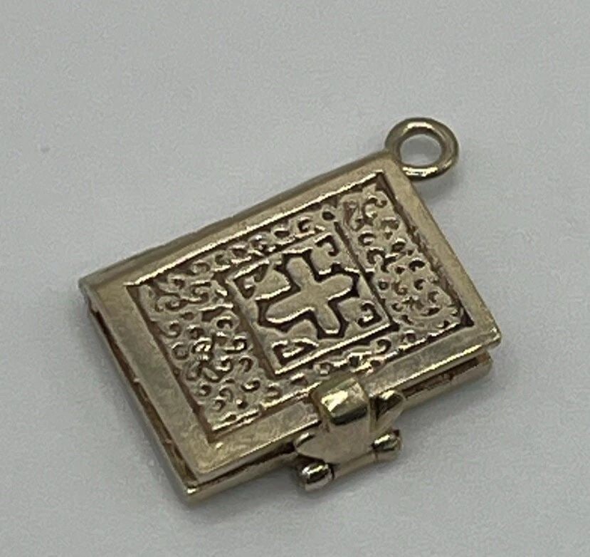 14K YELLOW GOLD BIBLE CHARM (1 of 1)