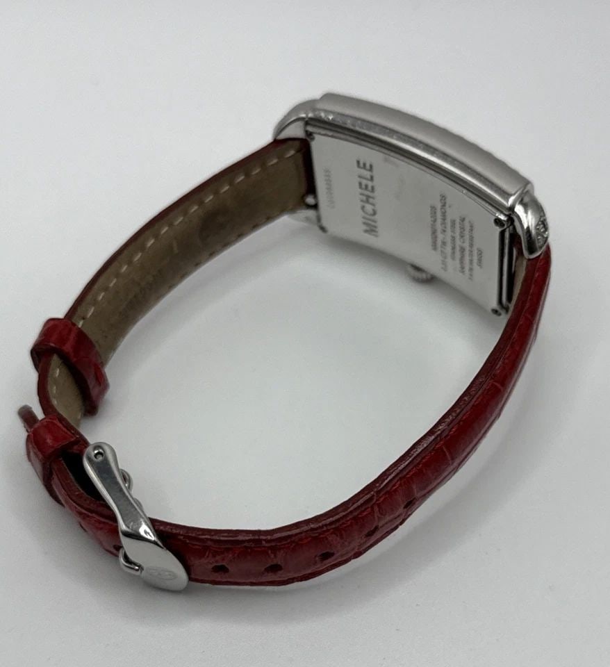 MICHELE DIAMOND CRYSTAL HEAD WATCH MILOU STYLE WITH 2 ADDITIONAL BANDS (1 of 1)