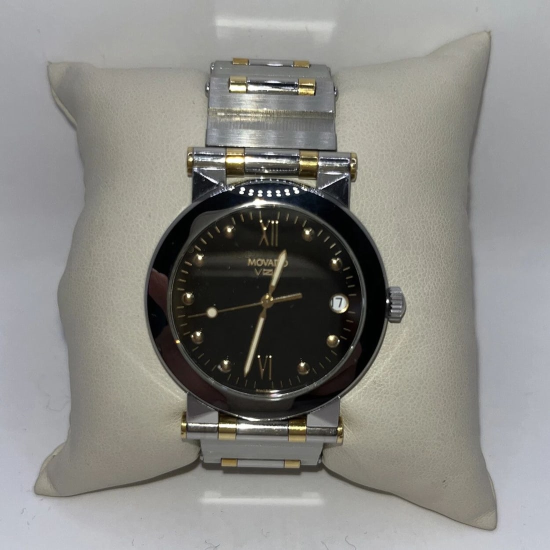 MOVADO UNISEX VIZIO WATCH TWO TONE STAINLESS STEEL BAND (1 of 1)