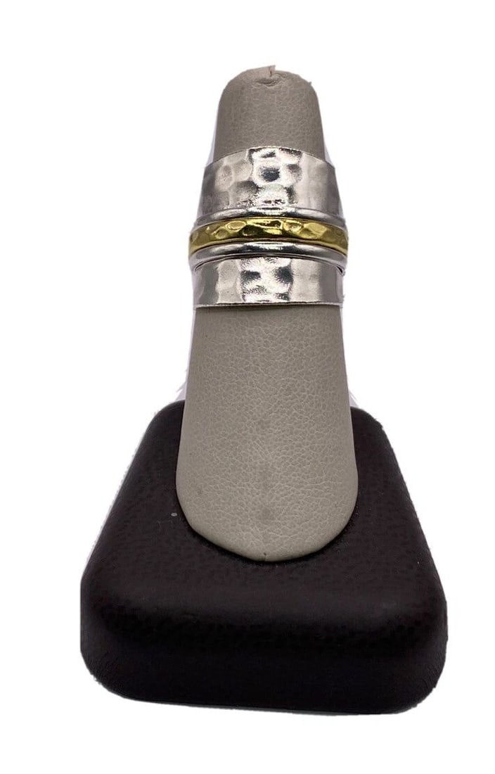 925 STERLING SILVER WITH GOLD SPINNER RING (1 of 2)