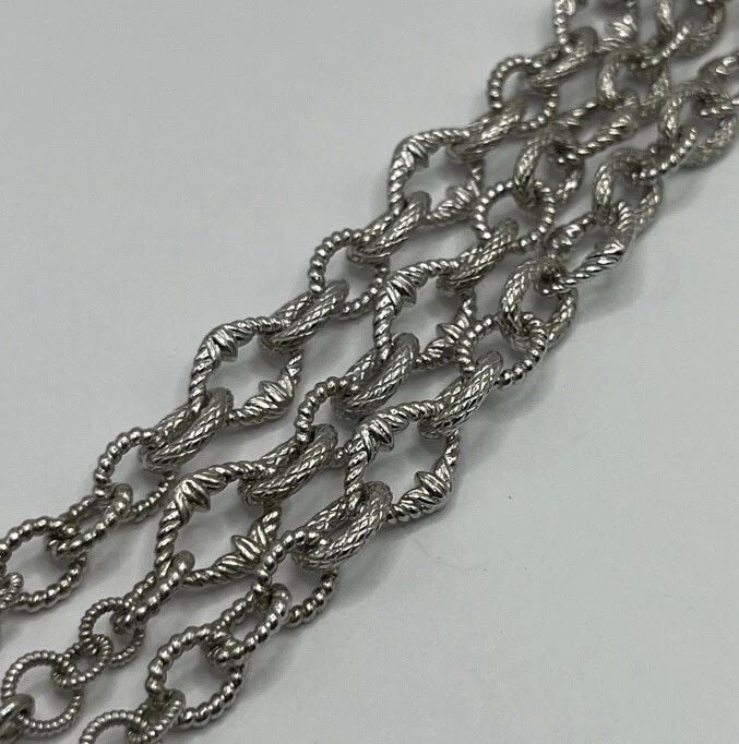 8" TRIPLE CHAIN LINK BRACELET WITH TOGGLE CLASP (1 of 1)