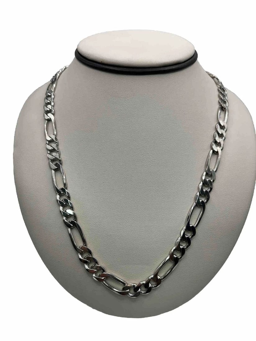 20" STERLING SILVER FIGARO NECKLACE (1 of 1)