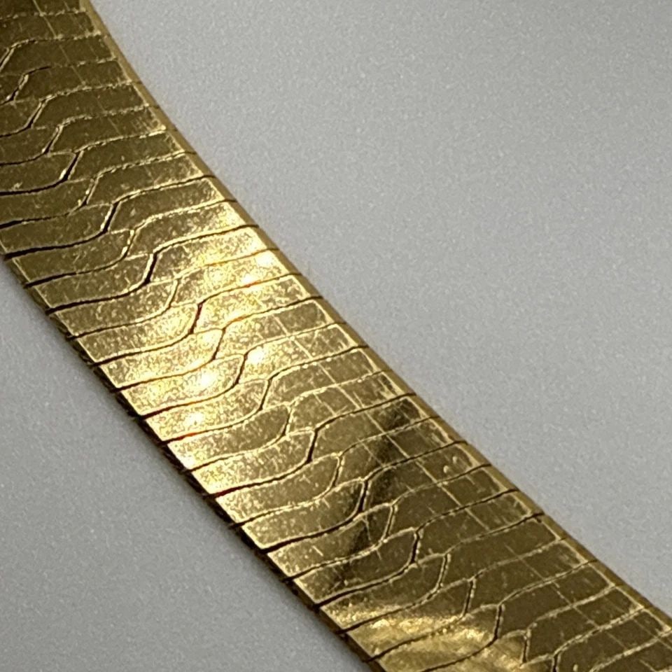 STERLING SILVER GOLD COLOR SNAKE LINK NECKLACE 40.8 GRAMS 24" LONG (1 of 1)