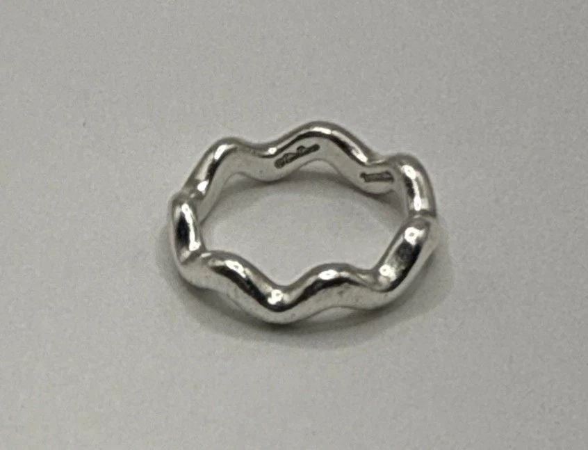 TIFFANY & CO. PALOMA PICASSO SILVER ZIG ZAG BAND RING SIZE 6 (1 of 2)