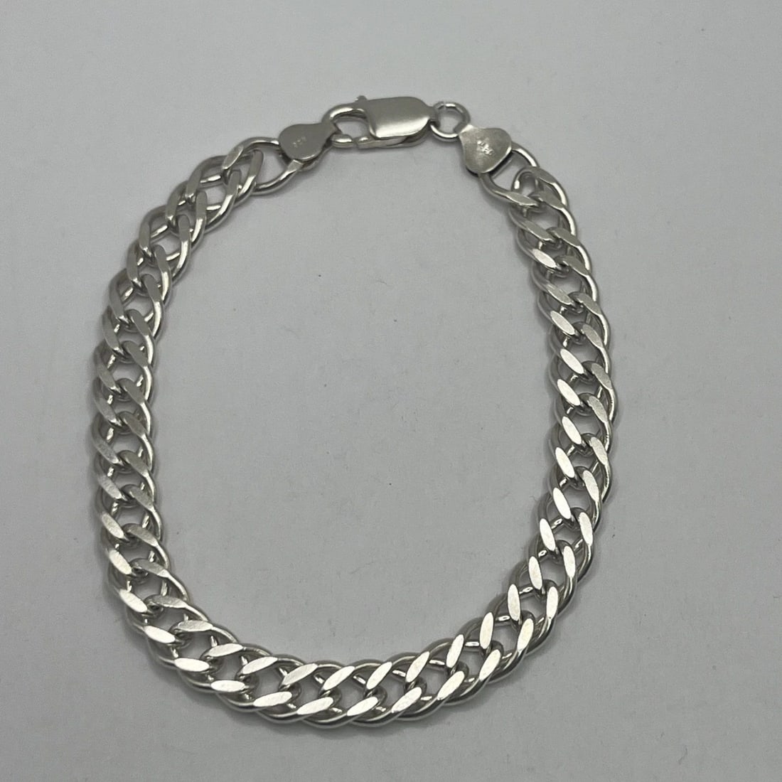 8.5" STERLING SILVER DOUBLE CABLE LINK 20.8 GRAMS (1 of 1)