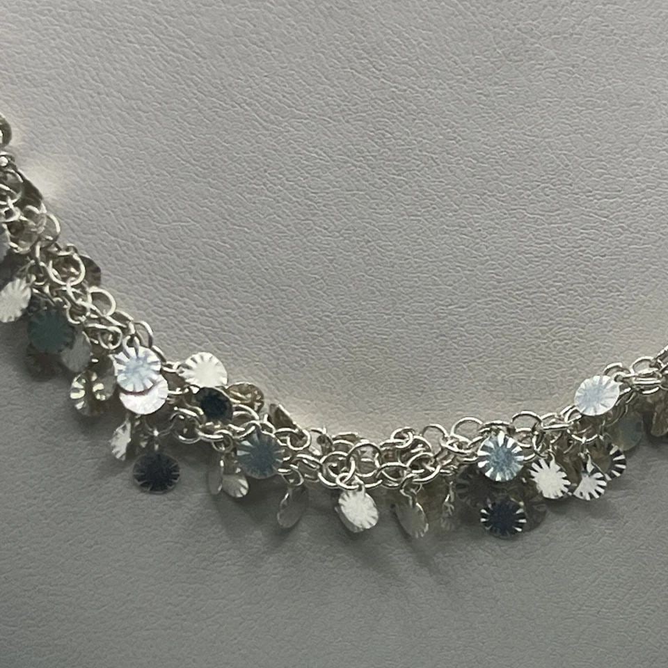STERLING SILVER 18" CONFETTI NECKLACE 21.1 GRAMS (1 of 1)