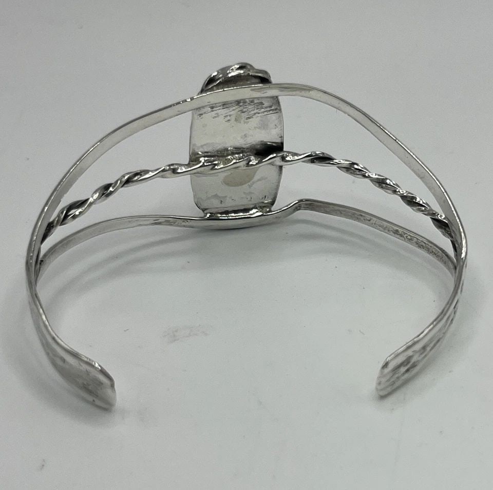 STERLING SILVER & ONYX CUFF BRACELET (ADJUSTABLE) (1 of 1)