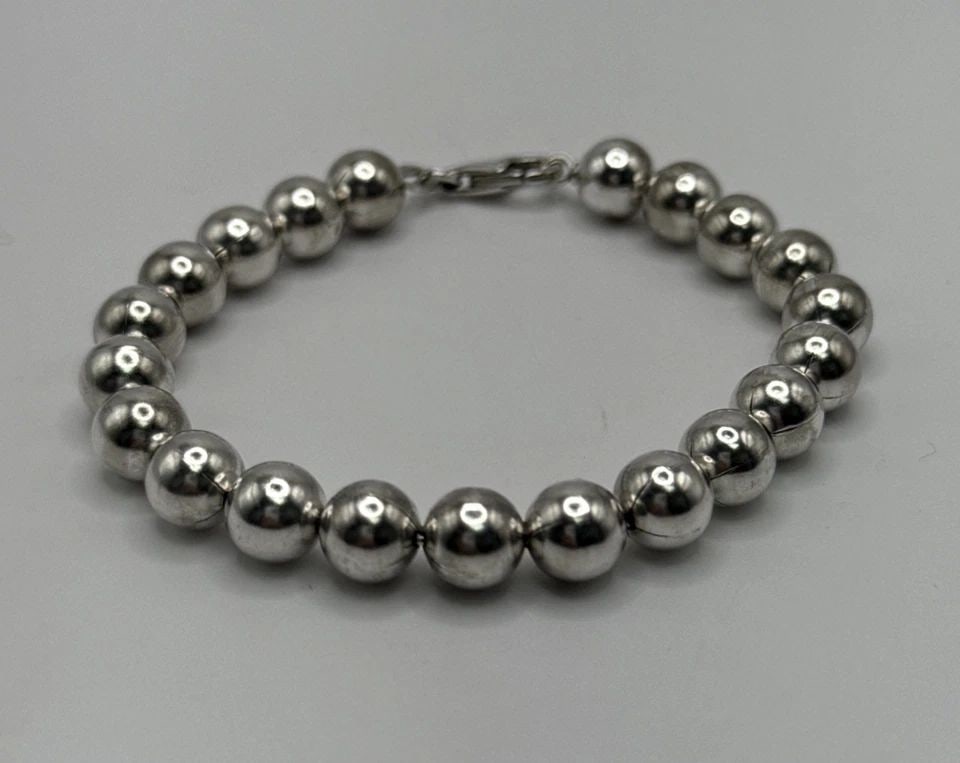 7.5" BALL BEAD BRACELET 18.3 GRAMS (1 of 1)