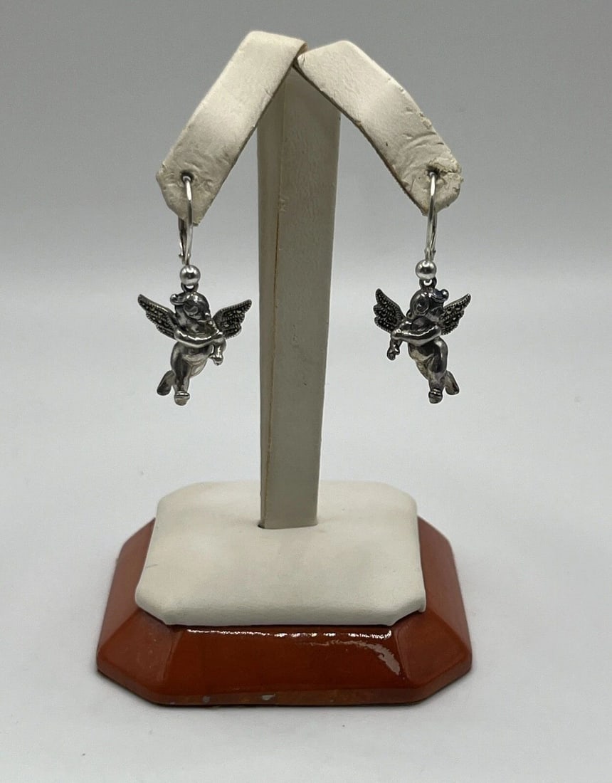 STERLING SILVER ANGEL EARRINGS (1 of 1)