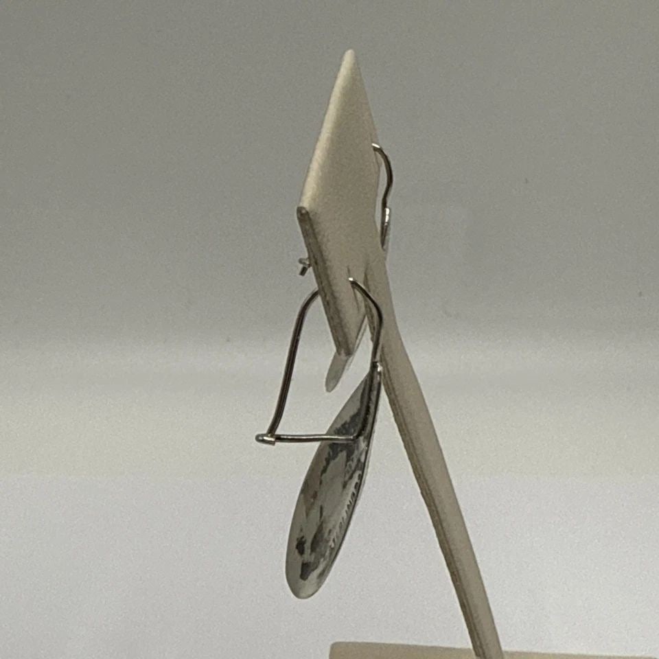STERLING SILVER ENGRAVED TEARDROP EARRINGS (1 of 1)