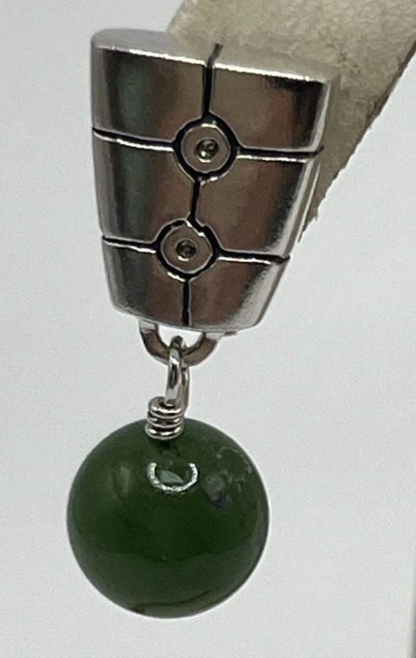 STERLING SILVER AND JADE EARRINGS (1 of 1)