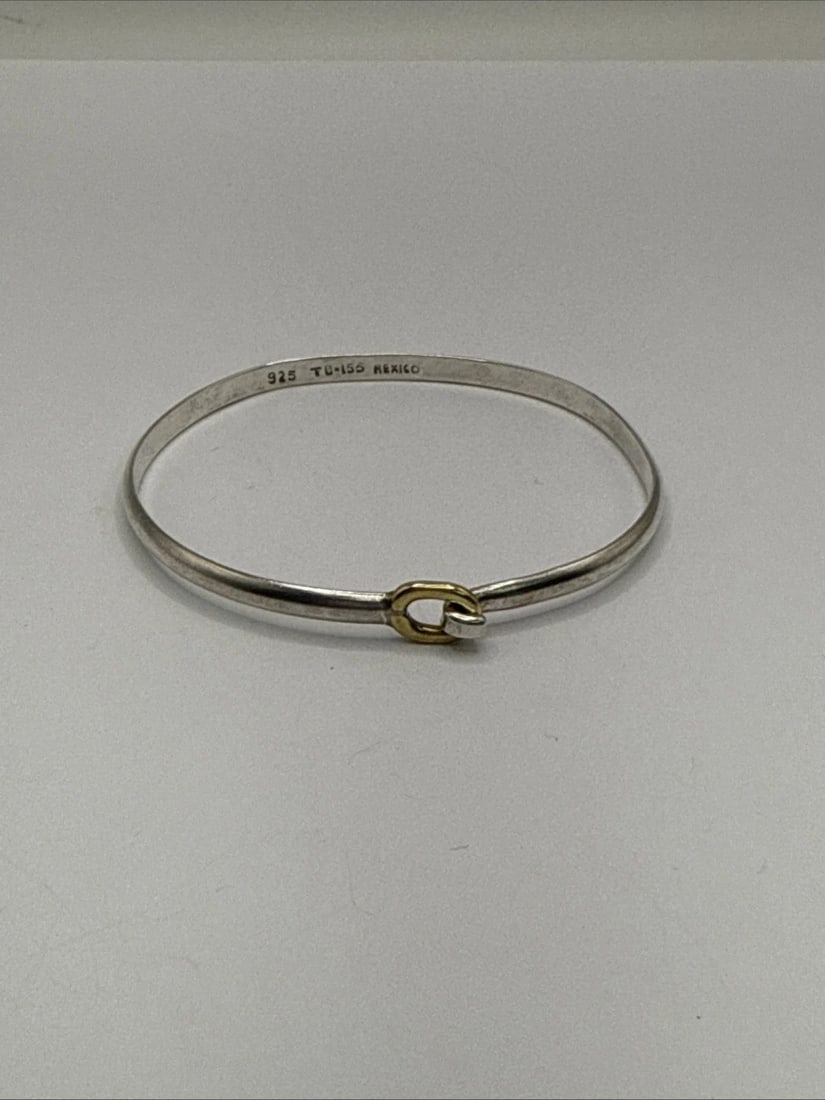STERLING SILVER RINGLET HOOK BRACELET 9.7 GRAMS (1 of 2)