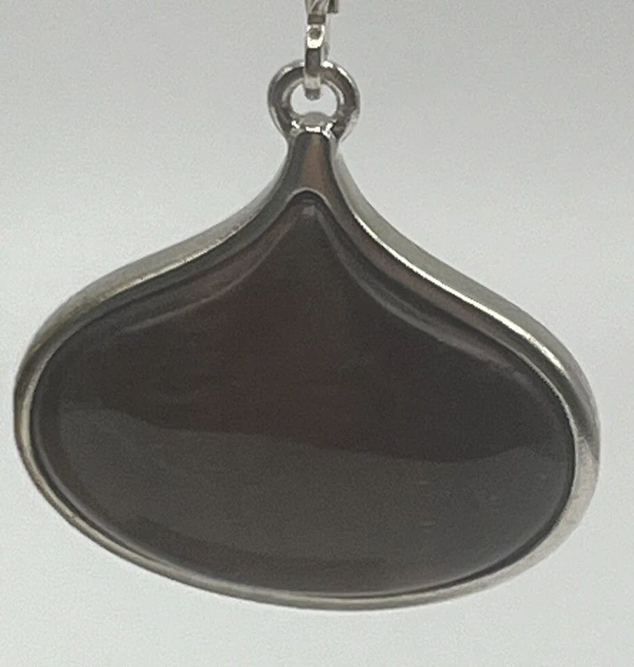 STERLING SILVER & TIGERS EYE EARRINGS (1 of 1)