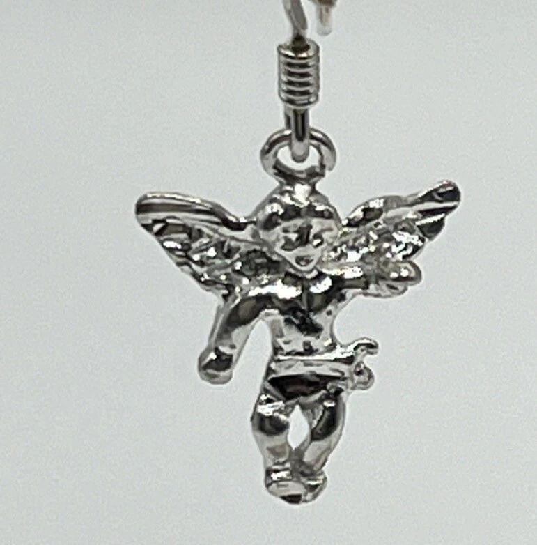 STERLING SILVER ANGEL EARRINGS (1 of 1)