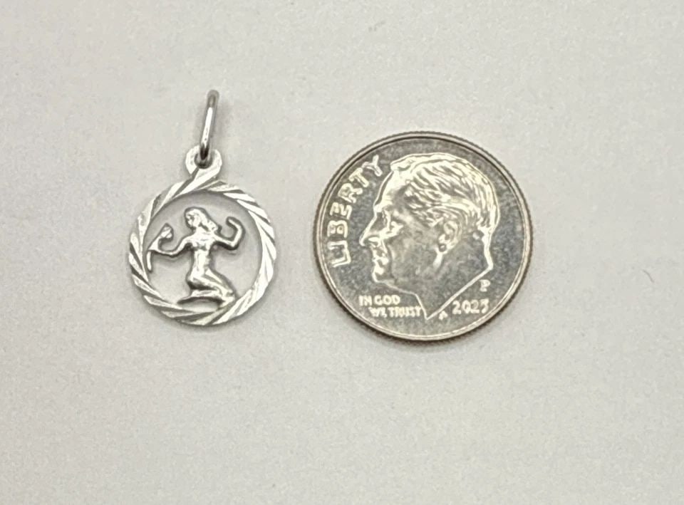 STERLING SILVER VIRGO PENDANT (1 of 1)