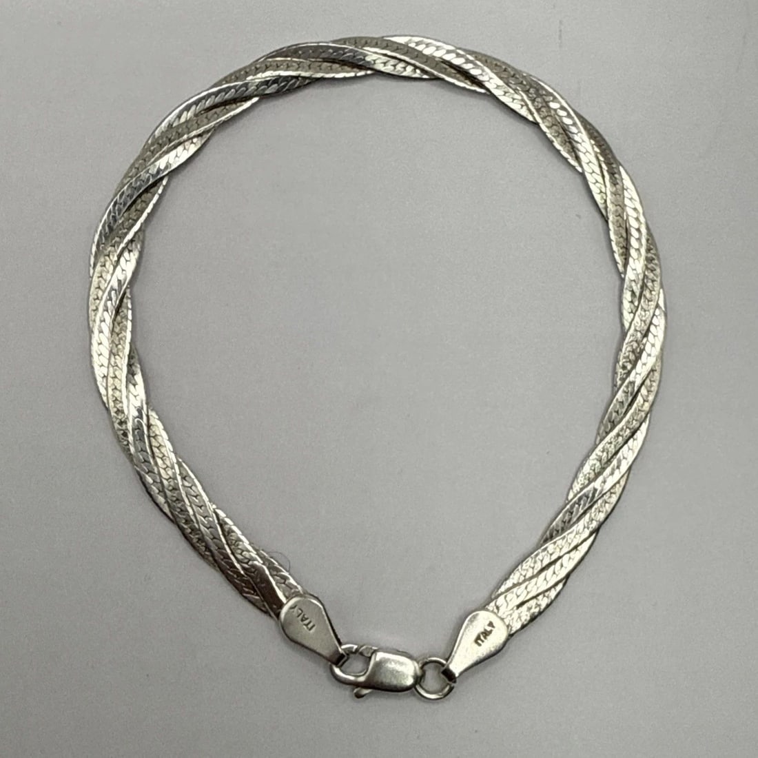 7" STERLING SILVER BRAIDED BRACELET 5.0 GRAMS (1 of 2)