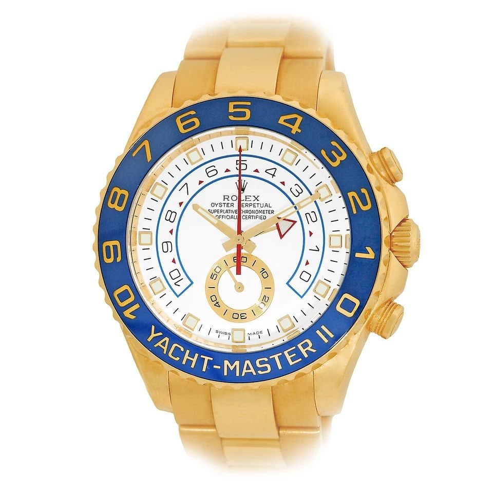 ROLEX 18K YELLOW GOLD 44MM YACHTMASTER II 116688 WARRANTY CARD 2010 BOX MINTY: ROLEX 18K YELLOW GOLD 44MM YACHTMASTER II 116688 WARRANTY CARD 2010 BOX MINTY ROLEX 18K Yellow Gold 44mm Yacht-Master II 116688 MINTY Warranty Box Pre-Owned Gent's 18K Yellow Gold Rolex "Yachtmaster I