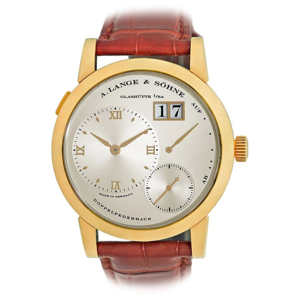 A. LANGE & SÖHNE 18K YELLOW GOLD 38.5MM LANGE 1 101.021 BOX WARRANTY MINTY (1 of 2)