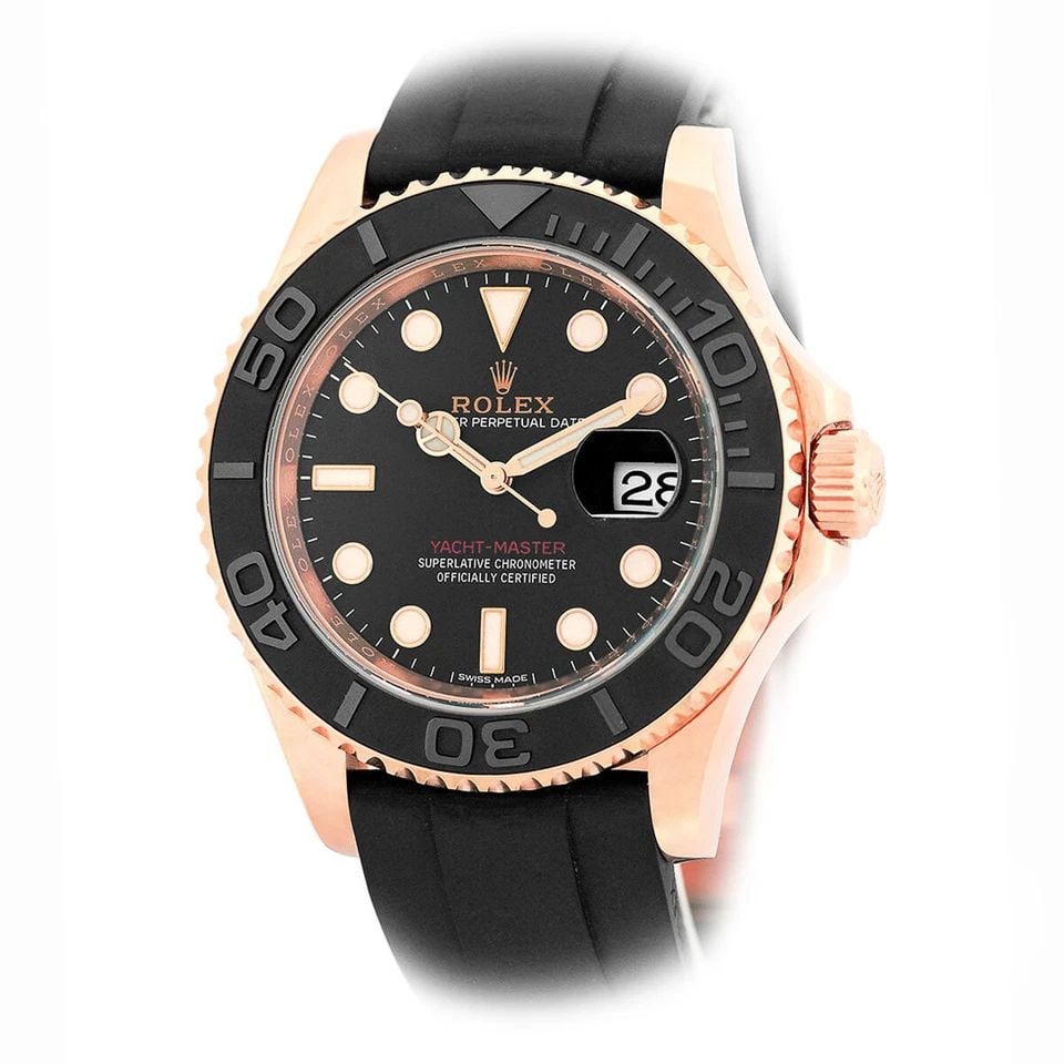 ROLEX 18K ROSE GOLD 40MM YACHTMASTER CERAMIC 116655 WARRANTY CARD 2018 BOX MINTY (1 of 2)