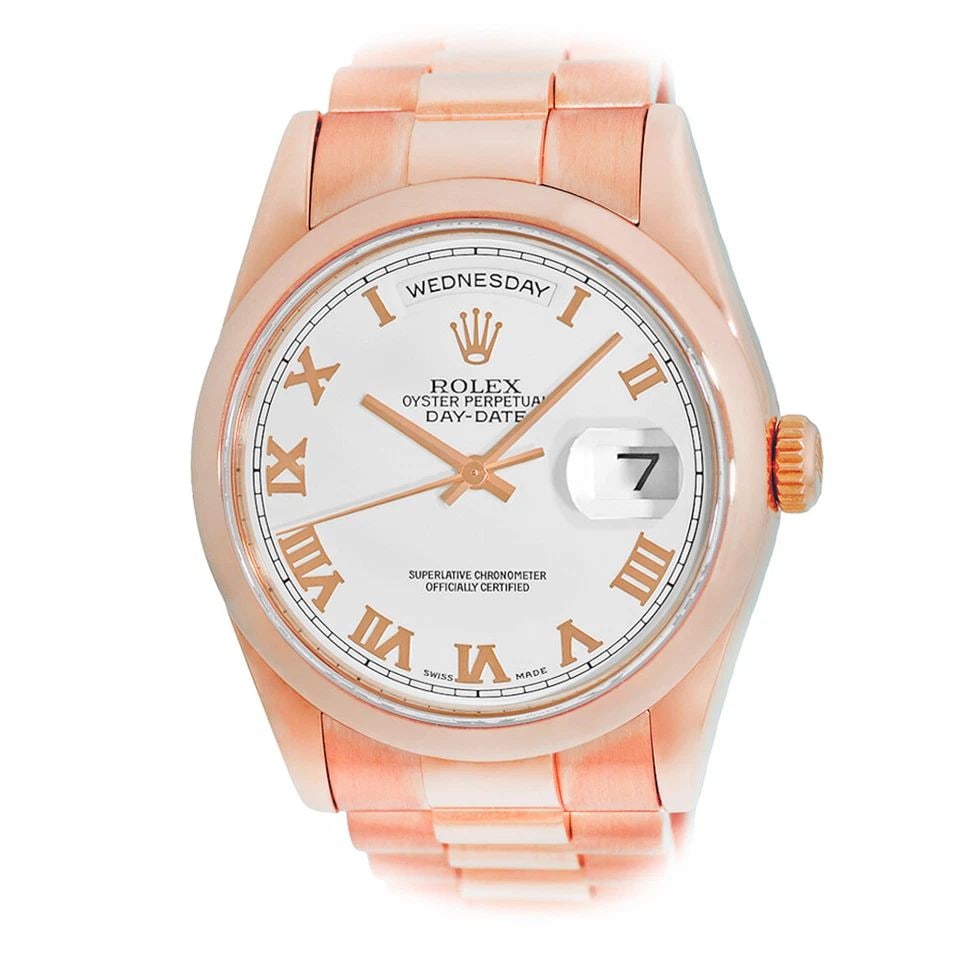 ROLEX 18K ROSE GOLD 36MM DAY-DATE PRESIDENT 118205 BOX WARRANTY MINTY: ROLEX 18K ROSE GOLD 36MM DAY-DATE PRESIDENT 118205 BOX WARRANTY MINTY ROLEX 18K Rose Gold 36mm Day-Date President 118205 Box Warranty MINTY Pre-Owned Gent's 18K Rose Gold 36mm Rolex Day-Date "Presiden