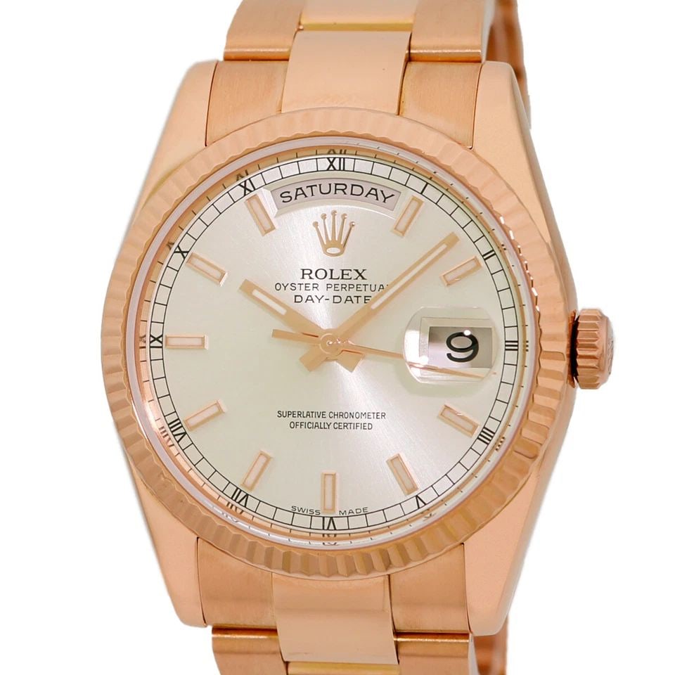 ROLEX 18K ROSE GOLD DAY DATE PRESIDENT PINK # 118235 LIFETIME WARRANTY BOX (1 of 2)
