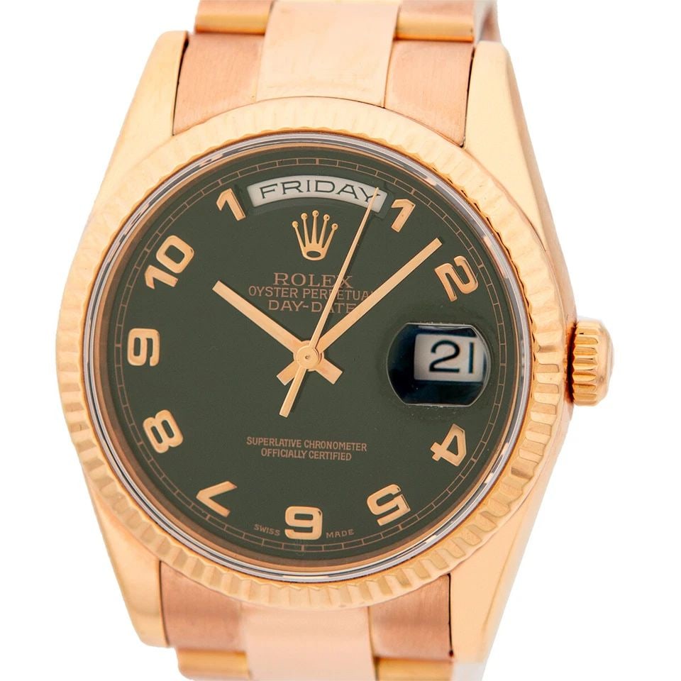 ROLEX 18K ROSE PINK GOLD 36MM DAY DATE PRESIDENT 118235 WARRANTY BOX MINTY: ROLEX 18K ROSE PINK GOLD 36MM DAY DATE PRESIDENT 118235 WARRANTY BOX MINTY ROLEX 18K Rose Gold 36mm Day Date President 118235 Warranty BOX Pre-Owned Gent's 18K Rose Gold 36mm Rolex "Day-Date" Brand: R