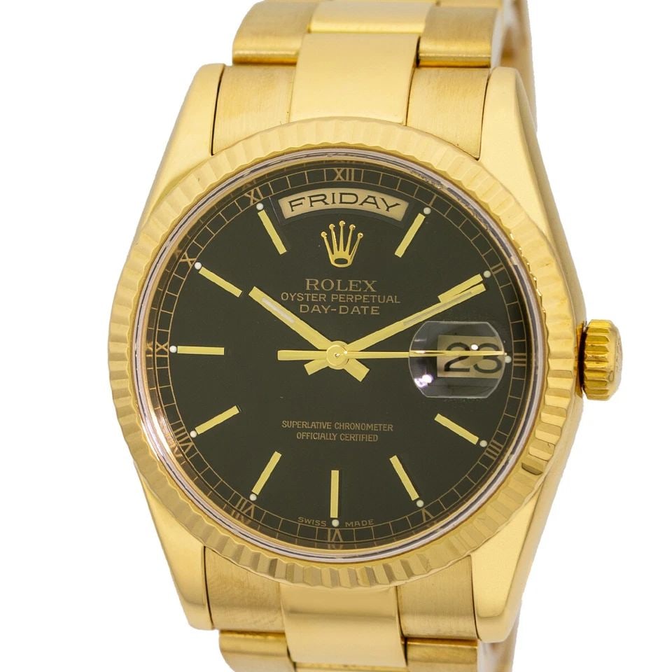 ROLEX 18K YELLOW GOLD 36MM DAY DATE PRESIDENT 118238 BOX LIFETIME WARRANTY (1 of 2)