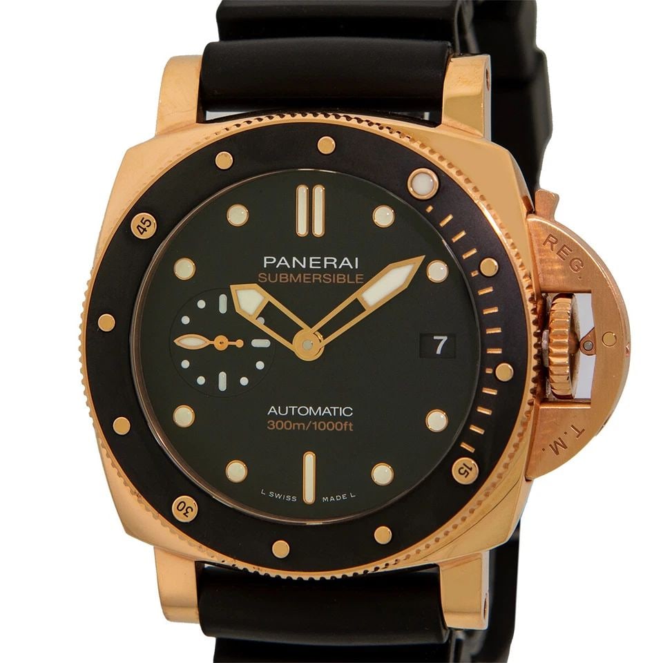 PANERAI 18K ROSE GOLDTECH 42MM PANERAI PAM 1164 LUMINOR SUBMERSIBLE BOX NEW (1 of 2)