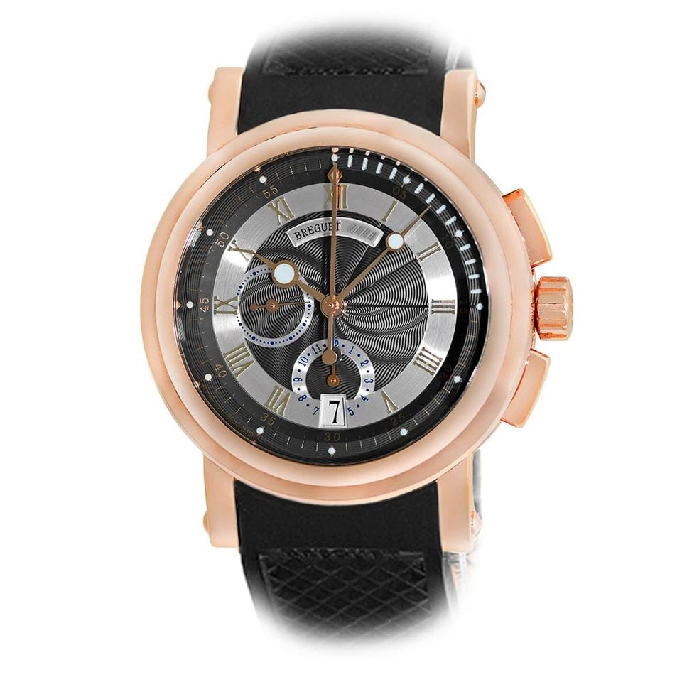 BREGUET 18K ROSE GOLD 42MM MARINE CHRONOGRAPH 5827BR/Z2/5ZU BOX WARRANTY 2014 (1 of 2)