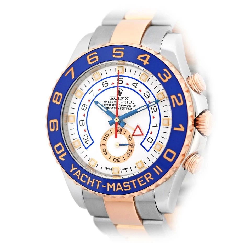 ROLEX STAINLESS STEEL & ROSE GOLD 44MM YACHT-MASTER II 116681 BOX WARRANTY 2015: ROLEX STAINLESS STEEL & ROSE GOLD 44MM YACHT-MASTER II 116681 BOX WARRANTY 2018 ROLEX Stainless Steel & Rose Gold 44mm Yacht-Master II 116681 Warranty Box Pre-Owned Gent's Stainless Steel & Rose Gold 