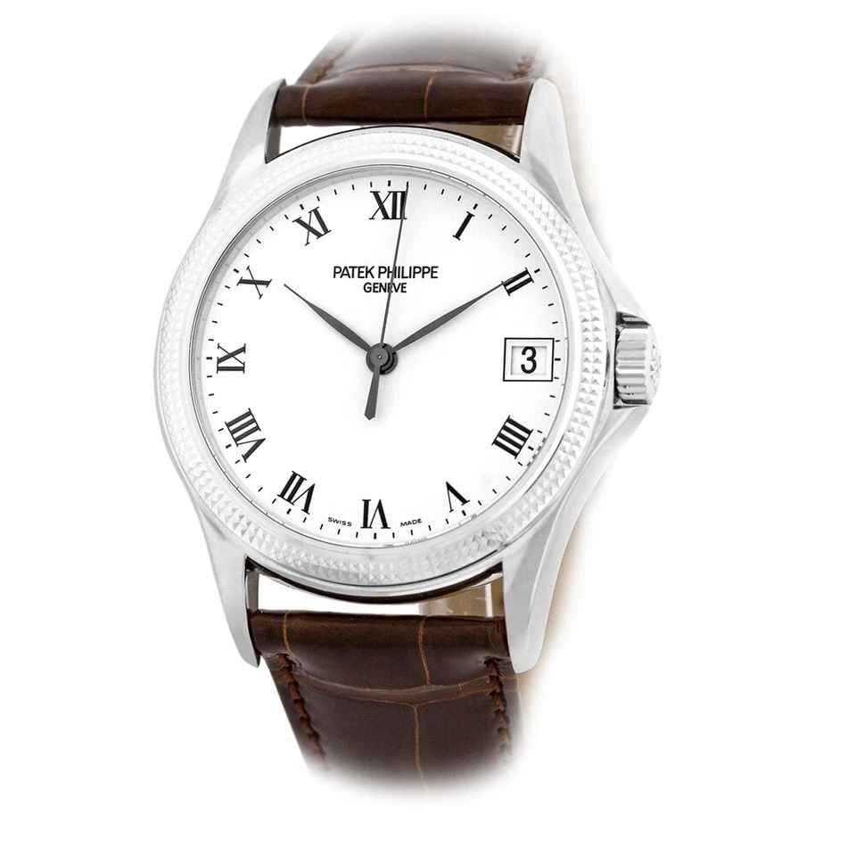 PATEK PHILIPPE 18K WHITE GOLD 37MM CALATRAVA 5117 BOX WARRANTY MINTY (1 of 2)
