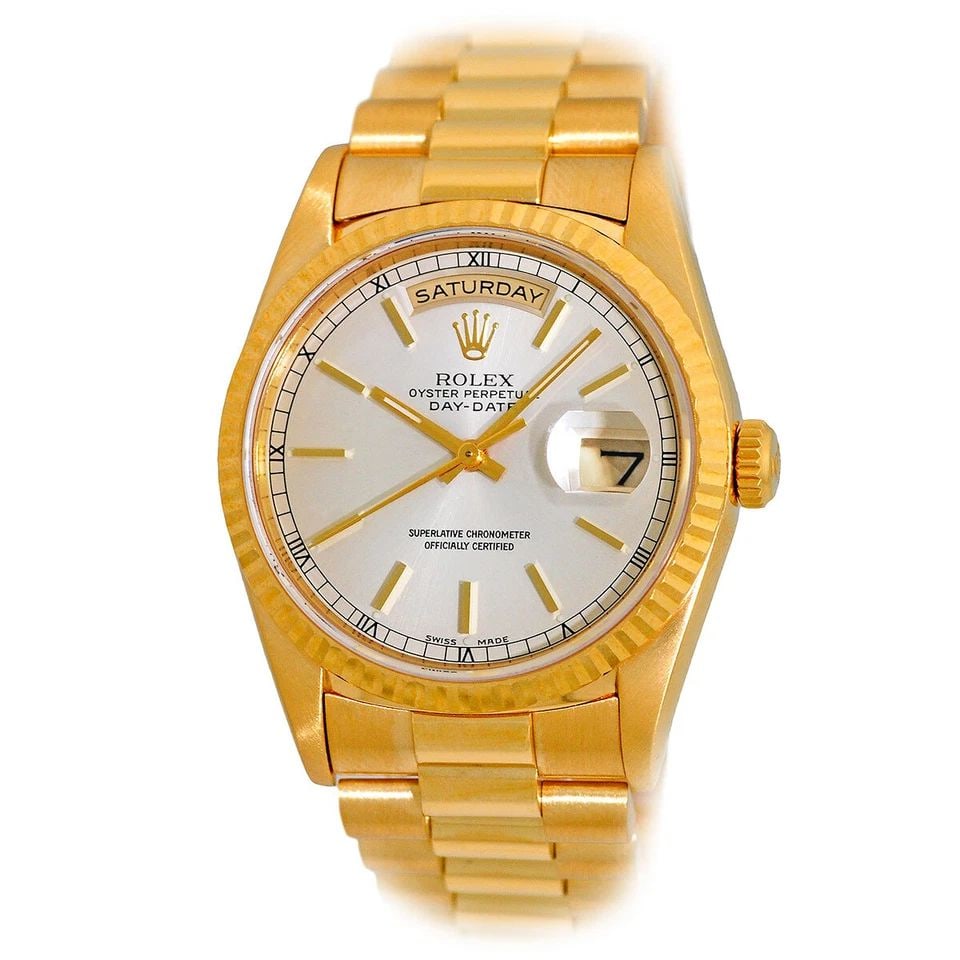 ROLEX 18K YELLOW GOLD 36MM DAY DATE PRESIDENT 18238 BOX LIFETIME WARRANTY MINTY (1 of 2)