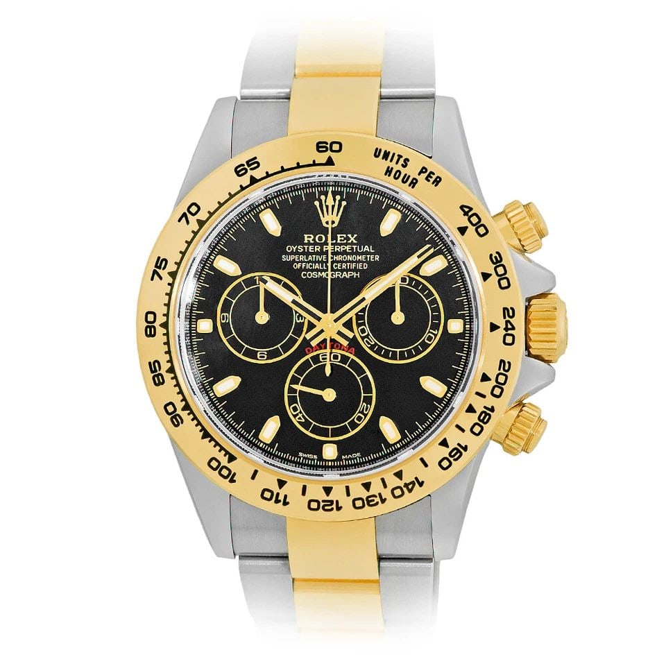 ROLEX STEEL & 18K YELLOW GOLD 40MM DAYTONA COSMOGRAPH 116503 BOX WARRANTY MINTY: ROLEX STEEL & 18K YELLOW GOLD 40MM DAYTONA COSMOGRAPH 116503 BOX WARRANTY MINTY ROLEX Stainless Steel & 18K Yellow Gold 40mm Daytona Cosmograph 116503 Box Warranty Pre-Owned Gent's Stainless Steel & 1