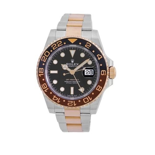 ROLEX STEEL & 18K ROSE GOLD 40MM GMT MASTER II ROOTBEER 126711CHNR WARRANTY 2019: ROLEX STEEL & 18K ROSE GOLD 40MM GMT MASTER II ROOTBEER 126711CHNR WARRANTY 2023 ROLEX Stainless Steel & 18K Rose Gold 40mm GMT Master II Rootbeer 126711CHNR Box Warranty 2023 Pre-Owned Gent's Stainle