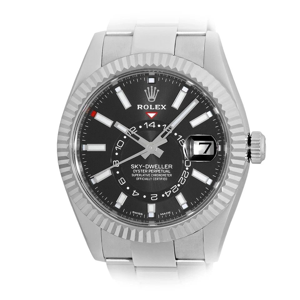 ROLEX STAINLESS STEEL 42MM SKY-DWELLER 326934 WARRANTY BOX MINTY 2023: ROLEX STAINLESS STEEL 42MM SKY-DWELLER 326934 WARRANTY BOX MINTY 2018 ROLEX Stainless Steel 42mm Sky-Dweller 326934 Box MINTY 2018 Pre-Owned Gent's Stainless Steel 42mm Rolex "Sky-Dweller" Brand: Role