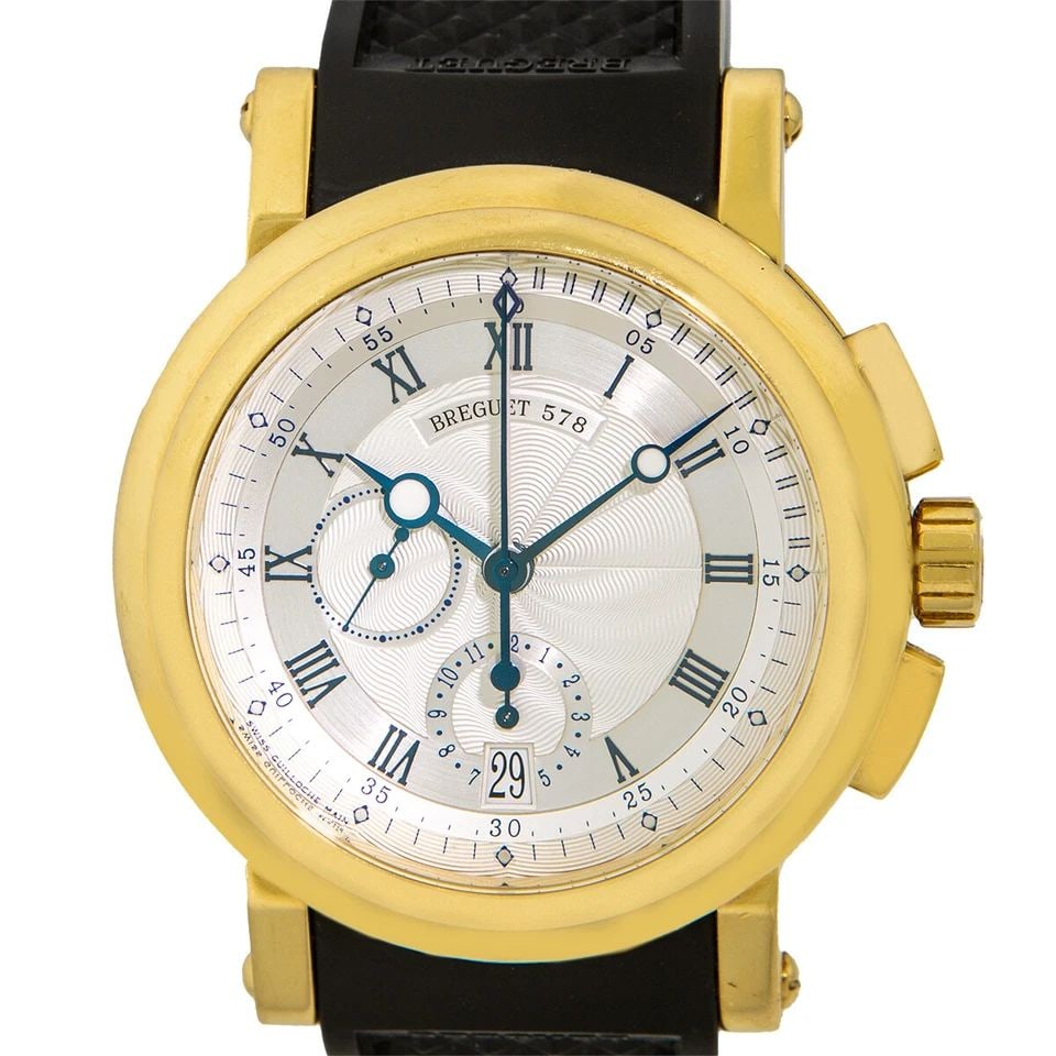 BREGUET 18K YELLOW GOLD 42MM MARINE CHRONOGRAPH 5827 BOX LIFETIME WARRANTY (1 of 2)