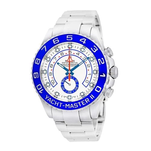 ROLEX STAINLESS STEEL 44MM YACHT-MASTER II 116680 WARRANTY BOX MINTY 2015: ROLEX STAINLESS STEEL 44MM YACHT-MASTER II 116680 WARRANTY BOX MINTY 2015 ROLEX Stainless Steel 44mm Yacht-Master II 116680 MINTY Warranty Box Pre-Owned Gent's Stainless Steel 44mm Rolex "Yachtmaster 