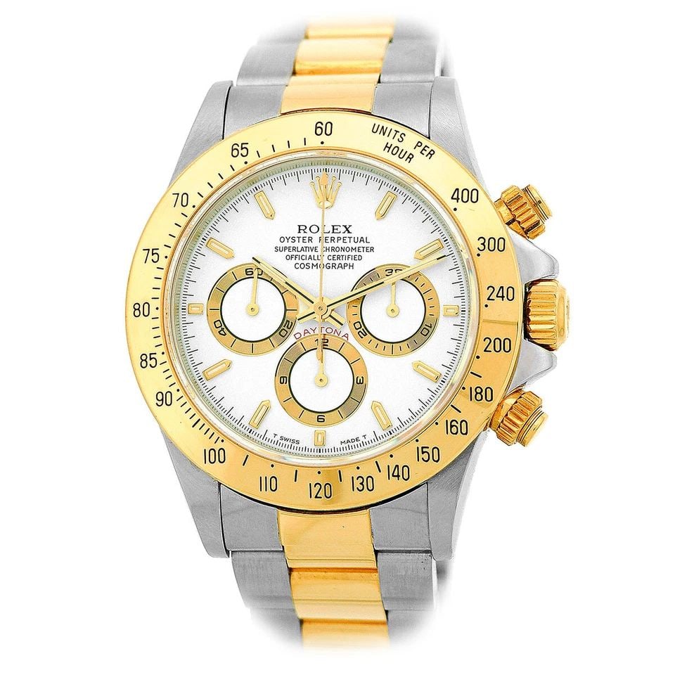 ROLEX STEEL & YELLOW GOLD 40MM DAYTONA COSMOGRAPH 16523 ZENITH WARRANTY 2020BOX: ROLEX STEEL & YELLOW GOLD 40MM DAYTONA COSMOGRAPH 16523 ZENITH WARRANTY 2020BOX Pre-Owned ROLEX Stainless Steel & 18K Yellow Gold 40mm Daytona Cosmograph 16523 ZENITH Warranty Box Pre-Owned Gent's Sta