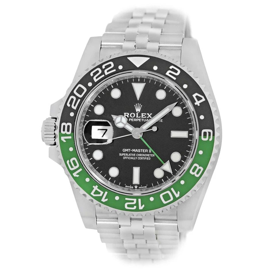 ROLEX STEEL 40MM LEFT HANDED GMT MASTER II SPRITE 126720VTNR NEW WARRANTY 2024: ROLEX STEEL 40MM LEFT HANDED GMT MASTER II SPRITE 126720VTNR NEW WARRANTY 2024 ROLEX Steel 40mm LEFT Handed GMT Master II SPRITE 126720VTNR NEW Warranty 2024 Gent's Stainless Steel 40mm Rolex Left-Han