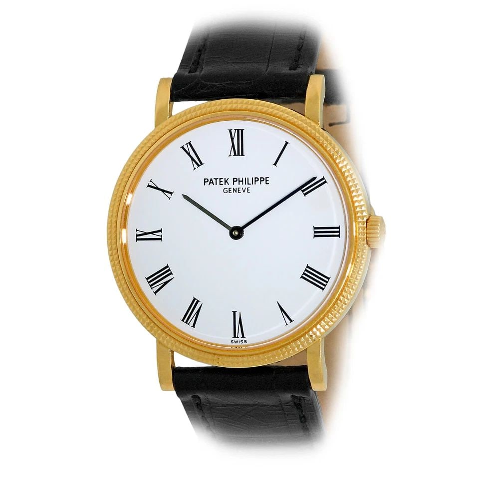 PATEK PHILIPPE 18K YELLOW GOLD 35MM CALATRAVA 5120J AUTOMATIC BOX WARRANTY MINTY (1 of 2)