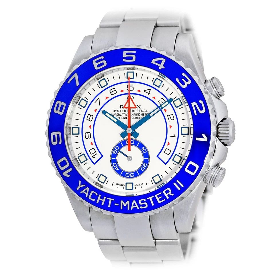 ROLEX STAINLESS STEEL 44MM YACHT-MASTER II 116680 WARRANTY BOX MINTY 2019: ROLEX STAINLESS STEEL 44MM YACHT-MASTER II 116680 WARRANTY BOX MINTY 2019 ROLEX Stainless Steel 44mm Yacht-Master II 116680 MINTY Warranty 2019 Box Pre-Owned Gent's Stainless Steel 44mm Rolex "Yachtma