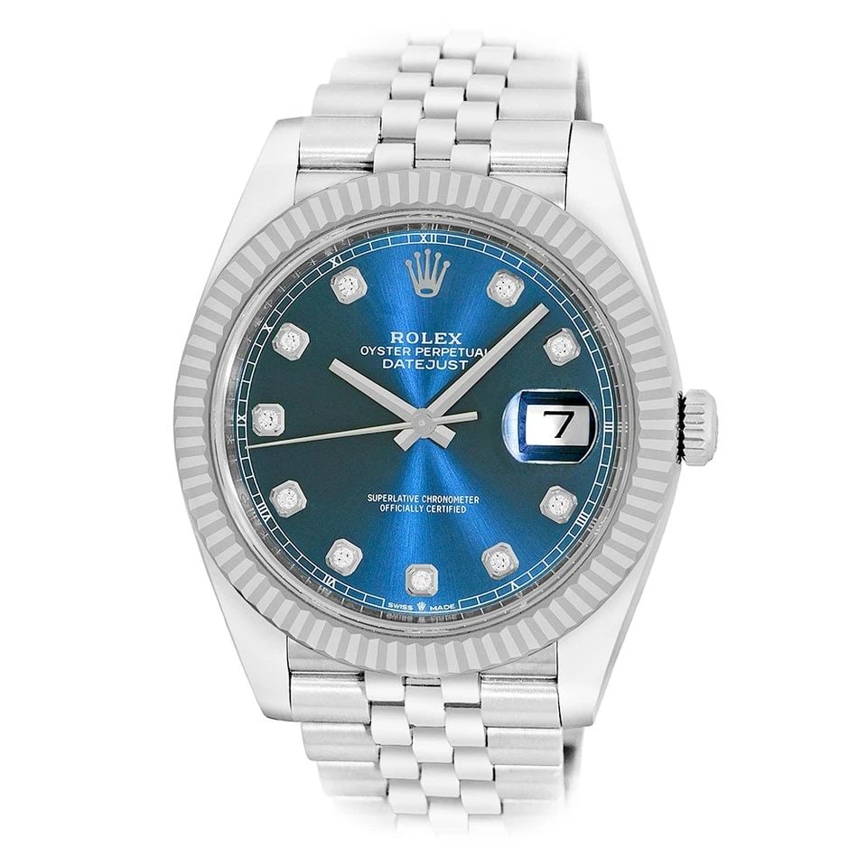 ROLEX STAINLESS STEEL 41MM ROLEX DATEJUST 41 # 126334 BOX WARRANTY 2019: ROLEX STAINLESS STEEL 41MM ROLEX DATEJUST 41 # 126334 BOX WARRANTY 2019 BRAND: Rolex Model: Datejust 41 Reference No: 126334 Case Measurements: Case Diameter: 41mm Case Thickness: 12mm Water Resistanc