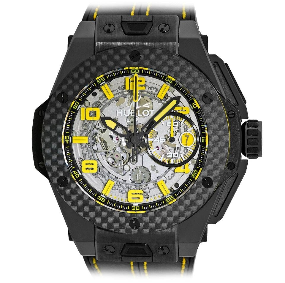 HUBLOT LIMITED BLACK CARBON FIBER 45MM BIG BANG UNICO FERRARI 401.CQ.0129.VR (1 of 2)